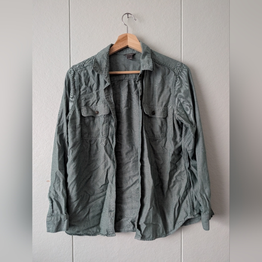 Green Eddie Bauer Button Up